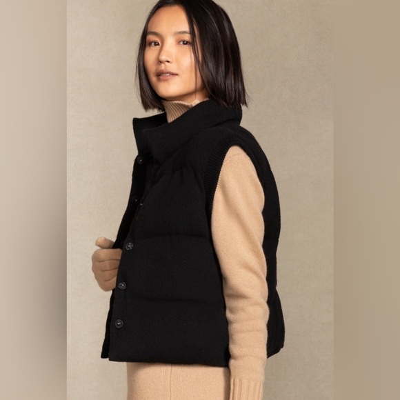 Naked Cashmere Ellie Puffer Vest in Black - Picture 6 of 11